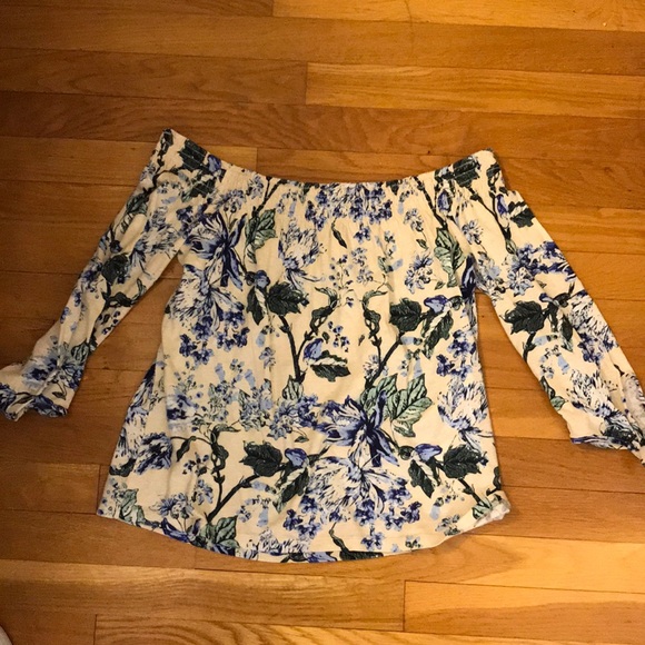 Lucky brand floral off the shoulder top - Picture 2 of 3